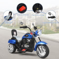 Miniatyrbillede 3 af 4: COSTWAY 6V elektrisk motorcykel til børnescooter med 3 hjul lyd- og lyseffekt, 3Km/t Max, 3 år + Chopper Style Blue Blå