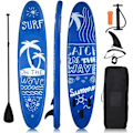 Miniatyrbillede 1 af 4: COSTWAY Oppustelig Stand Up Paddle Board 305x76x15CM PVC Tilbehør Bærbar Taske Justerbar Paddle Bund Finner Håndpumpe Snor