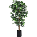 Pikkukuva 1 / 4: COSTWAY tekopuu suuri ficus 180 CM kepeillä sisä-/ulkokoristeluun 1008 lehtiä