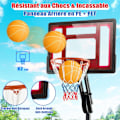 Miniatyrbild 2 av 4: COSTWAY Stående Basketbåge Justerbar höjd 105-260cm-Backboard 82cm-2 Hjul-Refillable Base 35L-Ball, Pump