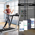 Miniatyrbillede 2 af 4: COSTWAY Foldbart Løbebånd 0,75HK Dobbelt LED Display APP og fjernbetjening Motoriseret hastighed 12 km/t Overflade 40x100cm Sølv
