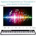 Miniatyrbillede 4 af 4: COSTWAY 88-key børns digital synthesizer klaver med MIDI og Bluetooth funktion, dynamisk justering, Sustain Pedal