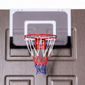 Miniatyrbillede 6 af 6: COSTWAY Mini Vægmonteret Basketball Bøjle 45 x 30 CM til at hænge indendørs i PC til fritid Leg Soveværelse Kontor Hvid