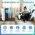Pikkukuva 2 / 6: COSTWAY 4 in 1 R290 Kannettava Ilmalämpöpumppu 7000BTU, Jäähdytys, Tuulettimen, Kosteuspoistaja, 24H Ajastin, Kauko-ohjain, 28㎡ varten Svart