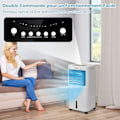 Miniatyrbild 5 av 6: COSTWAY 4 i 1 Mobil Luftkonditionering 20 L - 4 Hastigheter - Bärbar Luftkylare Fläkt - 40° Oscillation - 7,5H Timer