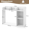 Miniatyrbillede 4 af 4: COSTWAY 3-lags bogreol - til skærme op til 27" - 2 anti-tip-enheder - Åbne rum - 94x25x74 CM