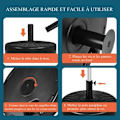 Miniatyrbillede 2 af 4: COSTWAY Rund Parasol Base Vandinjektion 23L Plast Sort Parasol Plader til Terrasse, Gårdhave, Have