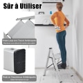 Miniatyrbild 3 av 4: COSTWAY Bärbar 2-stegs hopfällbar stege i aluminium med bred plattform Halkfri steggummifötter Last 150 kg