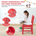 Pikkukuva 3 / 4: COSTWAY Setti 2 PE muovista lastentuolia - 34 x 33 x 57 cm (P x L x K) Punainen Röd