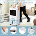 Miniatyrbild 4 av 6: COSTWAY 4 i 1 Mobil Luftkonditionering 20 L - 4 Hastigheter - Bärbar Luftkylare Fläkt - 40° Oscillation - 7,5H Timer