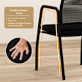 Miniatyrbillede 3 af 6: COSTWAY Sæt med 2 mødelokalestole med ergonomisk meshryg, robuste armlæn og polstret sæde til reception