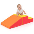Pikkukuva 1 / 6: 2 KPL COSTWAY Vaahtomuovi Baby Motor Skills Module - Rakennuspalikka vedenpitävä ja irrotettava PU-suojus - Koukku ja silmukkakiinnike - Oranssi