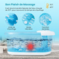 Miniatyrbild 2 av 4: COSTWAY fotbad med automatisk massage, snabb uppvärmning 35°C till 46°C, bubbelvibrationer, 1H timerfunktion, blå