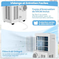 Miniatyrbillede 6 af 6: Varmt/koldt mobilt klimaanlæg - 5 i 1 16000BTU 4,7KW R290 COSTWAY - APP-styret - Affugter - 24H timer - LED-skærm