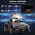 Miniatyrbillede 5 af 6: Lamborghini SIAN elbil 12V/4,5 Ah til børn 3-8 år, 2,4G fjernbetjening, 2 motorer, MP3, USB, TF, Radio, Story Black Svart