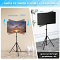 Miniatyrbillede 2 af 4: COSTWAY TV-stativ på foldbart stativ Justerbar højde til LCD LED Plasma fladskærm fra 21 til 47'' Maks. belastning 35 kg Universal drejeled