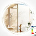 Miniatyrbild 1 av 6: COSTWAY 60 x 60 cm Rund badrumsspegel, 3 färger, Minnesfunktion, Touch Switch, Anti-Imma funktion Pengar