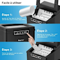 Pikkukuva 3 / 4: Kannettava COSTWAY jääpalakone 12 kg/24 h 9 jääkuutiota 8 minuutissa hälytysjärjestelmällä, 1,85 litran säiliö, LCD-näyttö 105 W