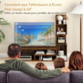 Miniatyrbillede 3 af 6: COSTWAY 50" TV-møbel med L-formede opbevaringshylder, åbne rum, til stuen, soveværelset, entreen, brun