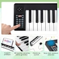 Pikkukuva 4 / 6: COSTWAY Käännettävä Digitaalinen Piano Näppäimistö 88 Kosketusherkkä Bluetooth MIDI Kaksoiskaiuttimet, Sustain-pedaali Aloittelijoille