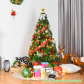 Miniatyrbillede 1 af 4: Kunstigt juletræ 150 cm PVC juletræ til pynt med stativ og jernbund til julefest Grøn