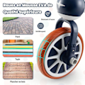 Pikkukuva 4 / 6: COSTWAY 5-in-1 Evolutionary kolmipyörä putterilla 2-4-vuotiaille lapsille, irrotettava poljin ja takapyörä, säädettävä istuin ja kahva sininen Blått, vitt och orange