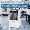 Miniatyrbild 2 av 6: Professionell avfuktare COSTWAY-118 L-Timer 24 H-Max täckning 790M²-Automatiskt avfrostning-Auto-dränering-Kontrollpanel-Vit Vit