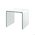 Miniatyrbillede 1 af 4: COSTWAY sofabord i gennemsigtigt hærdet glas og skridsikre fødder, 45 x 45 x 41 cm i U-form til stue, kontor, soveværelse Transparent