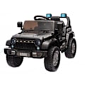 Miniatyrbillede 1 af 4: COSTWAY Elbil til børn-Fjernbetjening-12 V-3+ år-Blød start-3 hastigheder-SD/USB-lyd og LED-2 til 5 km/t-Sort