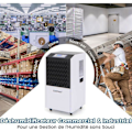 Miniatyrbild 5 av 6: Professionell avfuktare COSTWAY-118 L-Timer 24 H-Max täckning 790M²-Automatiskt avfrostning-Auto-dränering-Kontrollpanel-Vit Vit
