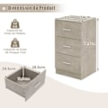 Miniatyrbillede 3 af 6: COSTWAY Kontor Caisson Møbel med 3 Skuffer til A4-ark, Brev, Mapper og Dokumenter Grå Grå