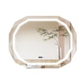 Miniatyrbild 1 av 4: COSTWAY Oval badrumsspegel med LED, anti-dimma, 3 färger, minnesfunktion, tids-/temperaturdisplay, splittringssäker