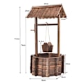 Pikkukuva 4 / 4: COSTWAY-ulkopuutarhasuihkulähde, puinen kaivo 56 x 56 x 114 cm ripustettavalla ketjukauhalla patio/rustiikkinen talon sisustus