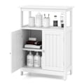 Miniatyrbillede 1 af 6: COSTWAY Badeværelse Skab med 2 Døre, Rum og Justerbar Hylde, til Stue, Entré, Køkken, 60x30x80 cm Hvid