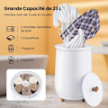 Miniatyrbillede 2 af 6: COSTWAY Håndklædevarmer Spand 23 L Timer 20-90 Min 3 Niveauer 60℃-80℃ Automatisk Slukning Støtte til Duftplade