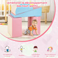 Miniatyrbild 2 av 6: 5PCs Moduler av motorisk skum stora XL COSTWAY - byggklossar med programvara med överdrag för barn 9 månader - 3 år - Rosa Flerfärgad