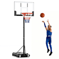 Miniatyrbillede 1 af 6: Basketballkurv på Rullende Fødder COSTWAY - Justerbar Højde 100-212 CM, Fyldbar Base, til Pool, Kørsel, Indendørs