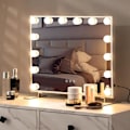 Miniatyrbillede 2 af 4: COSTWAY Hollywood Makeup Spejl, 14 LED-lys, Intelligent Touch Control, 3 lysfarver, Justerbar lysstyrke