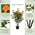 Miniatyrbillede 4 af 4: COSTWAY Kunstig Blomster Camellia 37 hoveder, UV-resistent, 100 cm med grydebryllupsindretning til bryllup