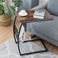 Miniatyrbillede 2 af 4: COSTWAY sidebord, moderne industristil endebord Metalstel 52 x 35 x 63 CM til stue, soveværelse, balkon