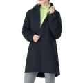 Miniatyrbild 1 av 4: COSTWAY trenchcoat dam regnjacka med huva, vattentät vindtät nylon utomhusjacka blå för resor Blå S