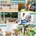 Miniatyrbillede 2 af 6: COSTWAY Foldbar markedsvogn - 4 hjul - 2 kurve (48L + 10L), Stål - Maks. belastning: 20 KG - Indkøbsvogn-sølv Pengar