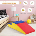 Miniatyrbillede 4 af 4: COSTWAY 2 STK Foam Motor Skills Moduler til småbørn Anti-Slip Pædagogisk spil til klatring Glidning Crawling byggeklodser Gult, blått och rött
