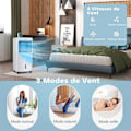 Miniatyrbild 3 av 6: COSTWAY 4 i 1 Mobil Luftkonditionering 20 L - 4 Hastigheter - Bärbar Luftkylare Fläkt - 40° Oscillation - 7,5H Timer