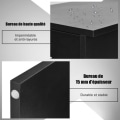 Miniatyrbillede 3 af 4: COSTWAY opretstående computerbord - sort dekoration - L 108 x D 39,5 x H 82 cm - 1 skuffe og 2 opbevaringsrum - moderne