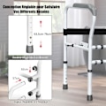 Miniatyrbillede 3 af 4: COSTWAY toiletsikkerhedsrammer, håndtag til handicappede, 360° roterbar klips, justerbar højde og bredde