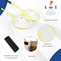 Miniatyrbillede 3 af 6: COSTWAY bærbart badmintonsæt - Net, 2 ketchere, 2 fjerbolde - 270 x 33,5 x 160 cm - Opbevaringsetui - Metalrør - Blå