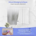 Miniatyrbild 4 av 4: COSTWAY 90x70 cm badrumsspegel - LED och anti-dim, 3 färger (3000-6500K), tid/temperaturdisplay, för badrum