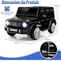 Miniatyrbild 6 av 6: COSTWAY Mercedes-Benz G500 - Elbil 12V/7 Ah - 4 Motor, 3-7 km/h, 2,4G Fjärrkontroll, LED, MP3, USB, 3+ år, Svart Svart