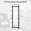 Pikkukuva 4 / 4: COSTWAY metalliseinään kiinnitettävä pulloteline 73 CM, viiniteline/hylly 6 pullolle keittiöön, ruokasaliin, kellariin ja baariin